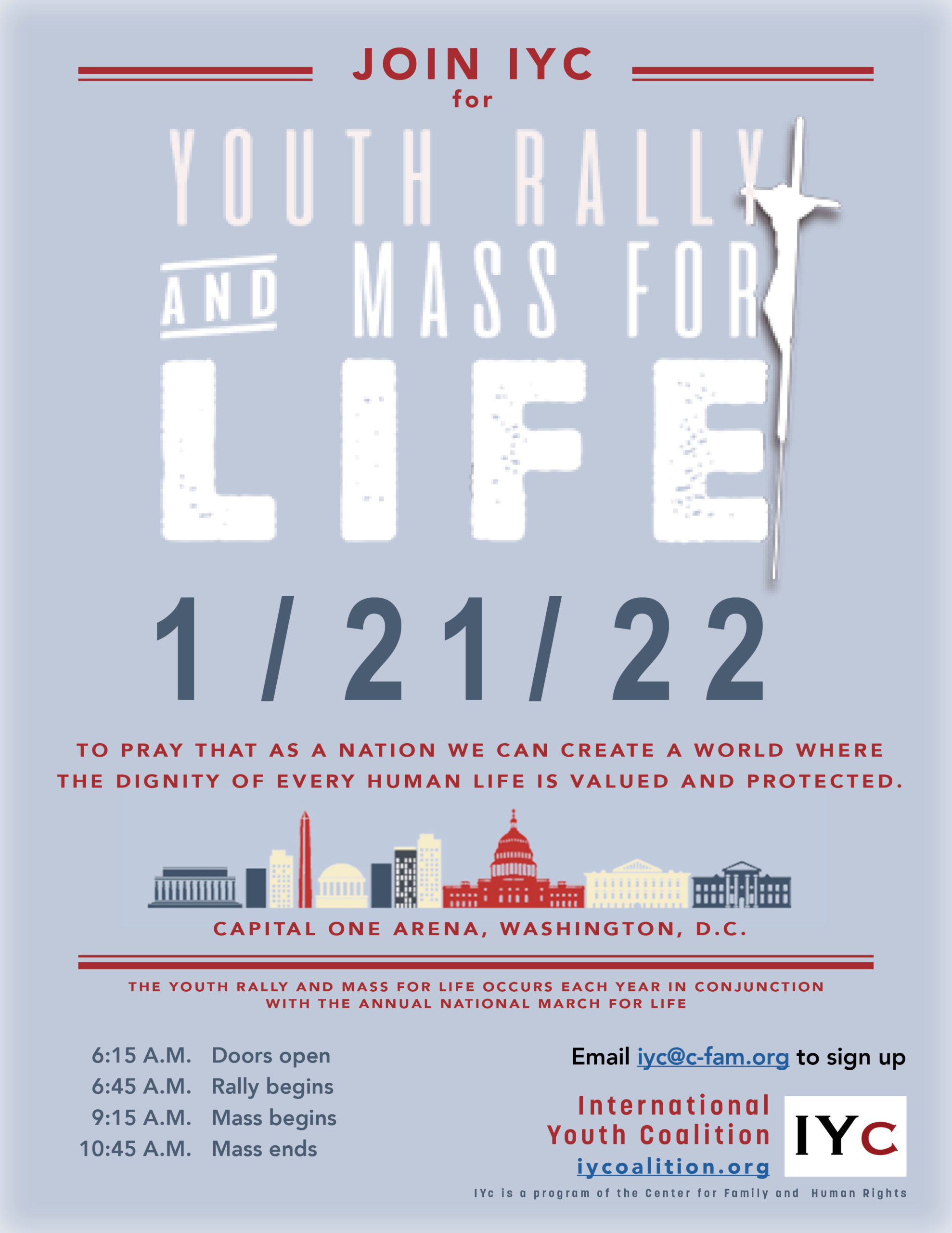 Youth Rally and Mass for Life Cancelled CFam